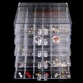 Acrylic 120 Slots Nail Art Tools Jewelry Display Storage Box Case Organizer Container for Women Girls