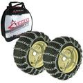 The ROP Shop | 2 Link Tire Snow Chains Pair For Sears 16x6.5x8 16x6.5x6 Front 24x9.5x12 Rear