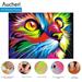 AUCHEN 5D DIY Diamond Painting Cute Cat Crystals 5D Diamond Painting Full Drill Rhinestone Diamond Painting for Beginner Adults Diamond Arts Home Wall Decor 11.8 X 15.8 (Colorful Cat)