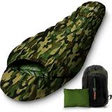 SereneLife Backpacking Sleeping Bag Camping Gear Mummy Sleeping Bag for Adults/Teens W/ Pillow Bag