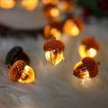 Thanksgiving Garland String Lights Decorative Acorn Autumn Novelty Fairy Lights 20 LEDs 6.5 ft Battery Operated for Bedroom Weddin