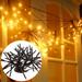 CJC LED String Lights Brown Cord 6.5 Ft 100 LED DIY Branch Lights 8 Flashing Modes for Indoor Outdoor Xmas Tree Wedding Party Garden Holiday Decor