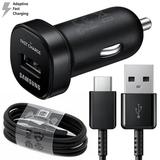 Samsung OEM Adaptive Fast Car Charger with USB Type C Cable Kit Compatible with Samsung Galaxy S9 S8 S10 S10e S8/9/10Plus Note 8/9 Active LG G7 G6 G5 V30 V20 Google Pixel 2 Nexus 5X 6p and More