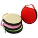 Deyuer Solid Color Round Oxford Cloth Car Home 20 Disc CD Storage Bag Case Zipper Pouch