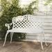 Aibecy Patio Bench 42.5 Cast Aluminum White