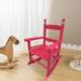 Rocking Chair Durable Red Childâ€™s Wooden Rocking Chair/Porch Rocker Indoor or Outdoor Suitable for 3-8 Years Old RED