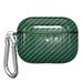 AMZER Carbon Fiber Texture Case for Apple AirPods Pro Rugged Armor ShockProof Case with Hook for Apple AirPods Pro - Dark Green