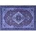 Ahgly Company Indoor Rectangle Persian Blue Traditional Area Rugs 5 x 8