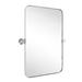 Bathroom Vanity Mirror 24x36 Stainless Steel Metal Framed Chrome Rectangular Pivoting Bathroom Mirror