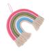 Etereauty Cotton Rope Pendant Rainbow Handmade Weaving Craft Decor Wall Mounted Hanging Ornament Wall Decoration for Home Kids Bedroom (Number 3 Color Style)