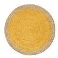 Jaipur Art And Craft natural color 300x300 10 x 10 Square feet)(117 x 117.00 Inch)Multicolor Round Jute AreaRug Carpet throw