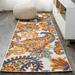 Gordes Paisley High-Low Orange/Multi 2 ft. x 8 ft. Indoor/Outdoor Runner Rug