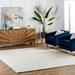 FanciHome Square Area Rug 5 Modern Braided Wool Area Rug for Living Room Contemporary Carpet Rug for Home Office Off-white