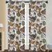 Abtel Grommet Blackout Window Drapes Thermal Insulated Room Darkening Curtain Floral Printed Window Treatments for Bedroom Living Room Style 2 W:52 x H:54