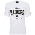 Men's BOSS X NFL White Las Vegas Raiders Huddle T-Shirt