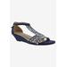 Women's Laaris T-Strap Sandal by Bellini in Navy Fabric (Size 11 M)