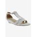 Women's Laaris T-Strap Sandal by Bellini in White Fabric (Size 13 M)