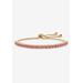 Women's Gold-Plated Bolo Bracelet, Simulated Birthstone 9.25" Adjustable by PalmBeach Jewelry in October