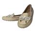 Michael Kors Shoes | Michael Kors Daisy Moc Slip-On Ecru Loafers Patent Leather Shoes-Sz 6.5 | Color: Cream/Tan | Size: 6.5