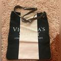 Victoria's Secret Bags | Brand New Victoria’s Secret Tote Black And Pink Stripe | Color: Black/Pink | Size: Os