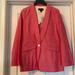 J. Crew Jackets & Coats | J.Crew Unstructured Blazer In Cotton Linen (Red) (T10) (Nwt) | Color: Red | Size: Tall 10