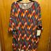 Lularoe Tops | Lularoe - Irma - 2xl - Navy W/Orange, White, Pink & Blue - Nwt | Color: Blue/Orange | Size: 2x