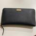 Kate Spade Bags | Kate Spade Zip-Around Continental Black W/ Gold Hardware 12 Card Slot Wallet | Color: Black/Gold | Size: Os