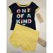 Levi's Matching Sets | Levi's One Of A Kind 2 Pcs T-Shirt Short Outfit Set Girls Toddler 2t Summer | Color: Blue/Yellow | Size: 2tg