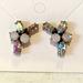 J. Crew Jewelry | J.Crew Iridescent Opalescent Crystal Cluster Post Stud Earrings In Gold Tone | Color: Gold | Size: Os