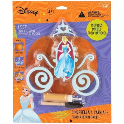 Disney Holiday | Disney Cinderella's Carriage Pumpkin Decorating Kit 1 Set | Color: Orange/Silver | Size: Os