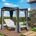 Domi Louvered 4.11 Ft. W x 6.6 Ft. D Aluminum Patio Gazebo Aluminum/Metal/Soft-top in Gray | 85.7 H x 59.1 W x 78.7 D in | Wayfair LGMD1603-W