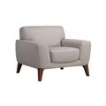 Porter Designs Modena Genuine Top Grain Leather Chair, Cream - Porter Designs 02-204-03-0194