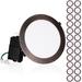 TORCHSTAR 8" Ultra Slim 4000K Remodel IC LED Canless Recessed Lighting Kit, Metal in Brown/White | 0.39 H x 8.94 W in | Wayfair F-57941