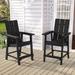 Loon Peak® Eloine Adirondack Chair Plastic/Resin in Black | 48.4 H x 29 W x 31 D in | Wayfair 4BA8AE203B0F491C8CC6074B2E2E795C