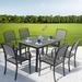 Wildon Home® Frodsham Rectangular 6 - Person 47.24" Long Aluminum Outdoor Dining Set Metal in Gray | 47.24 W x 31.49 D in | Wayfair