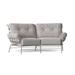 Woodard Terrace 82.5" Wide Loveseat w/ Cushions Metal in Gray | 38 H x 82.5 W x 42 D in | Outdoor Furniture | Wayfair 790063-72-01Y