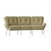 Woodard Terrace 114" Wide Patio Sofa w/ Cushions Metal in Gray/Brown | 38 H x 114 W x 48 D in | Wayfair 790064-70-05Y