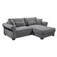 DEINE TANTE EMMA 64-080-28 Angelina Couchgarnitur Ecksofa Wohnzimmer mit Funktion ca. 255 x 185 cm im Stoff Zoom 22 ash