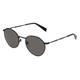 Levi's LV 1028/S Unisex-Sonnenbrille Vollrand Rund Metall-Gestell, schwarz