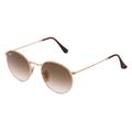 Ray-Ban RB3447 Herren-Sonnenbrille Vollrand Rund Metall-Gestell, gold