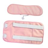 Castor Reusable with Front Bag Flannel Convenient Portable Adjustable Strap Washable Anti Oil Leak for Waist and Neck Pink Sticker Strap