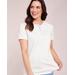 Blair Women's Short Sleeve Pointelle Henley Top - White - 3XL - Womens