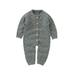 Verugu Cute Baby Boys Girls Snowsuit Jackets Winter Ears Hooded Footie Cotton Romper Jumpsuits New Born Baby Infant Winter Warm Thicken Coat Snow Outwear Jumpsuits Gray 6-12 Months