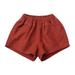 Pimfylm Cargo Shorts For Toddler Baby Boys Toddler Solid French Terry Shorts Red 6-12 Months