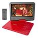 DBPOWER 11.5 Portable DVD Player with 5-Hour Battery and Swivel Screen - Region Free Red