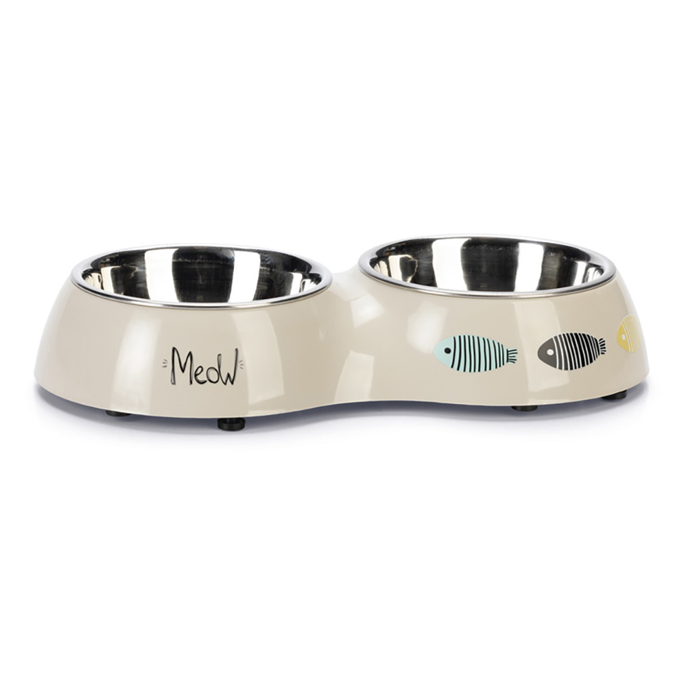 Karlie Diner Set Yaren Cat Bowls 2x200ml