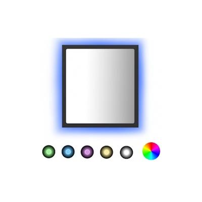 LED-Badspiegel Spanplatte| vidaXL : Farbe - Grau