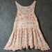 Free People Dresses | Free People Floral Lace/Voile Trapeze Slip Combo Sz Sp | Color: Orange/Pink | Size: Sp