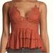 Free People Tops | Free People Adella Nwt Size Medium Color Winding Roads. | Color: Orange/Red | Size: M