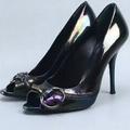 Gucci Shoes | Gucci Vernice Soft Floyd Nero Multicolor Shoes | Color: Black/Purple | Size: 39